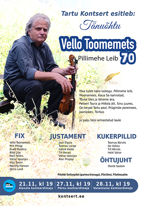 Vello Toomemets 70 "Pillimehe leib"